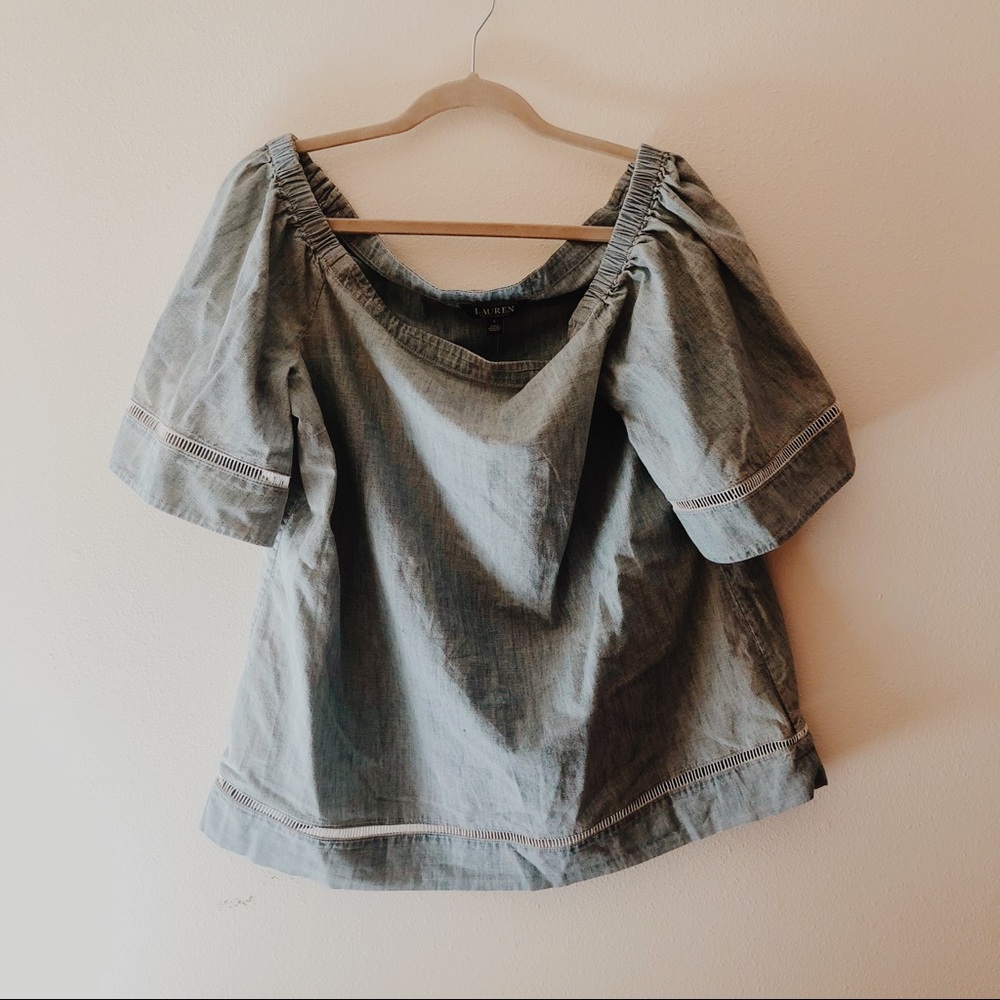 Ralph Lauren denim off-shoulder top
